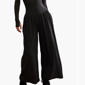 Free People Charcoal Wide-Leg